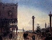 Friedrich Paul Nerly Piazza San Marco At Night painting